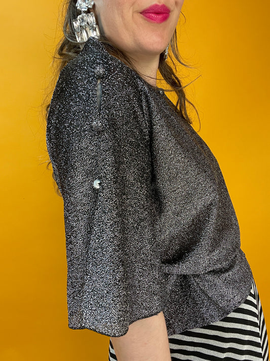Glitzerndes 60s Lurexshirt