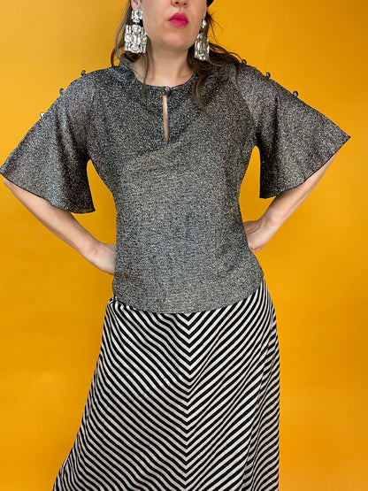 Glitzerndes 60s Lurexshirt