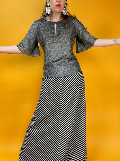 Glitzerndes 60s Lurexshirt
