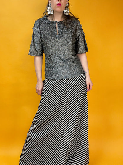 Glitzerndes 60s Lurexshirt