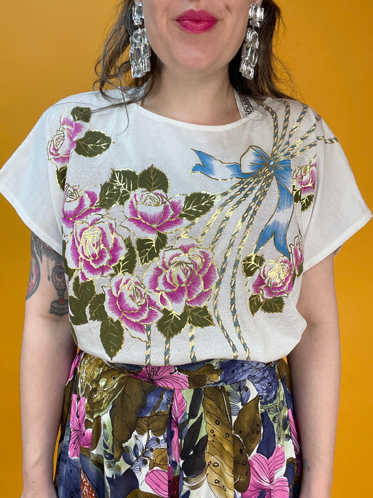 Fancy T-Shirt mit glänzendem Aufdruck
