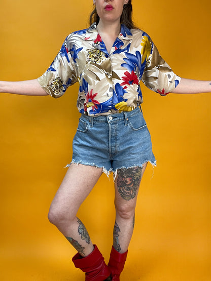 Kurze Lewis Denimshorts mit fransigen Saumkanten
