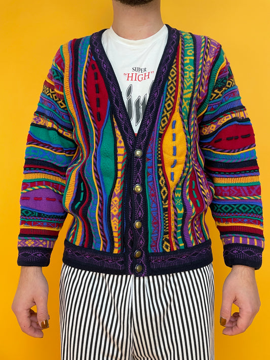 Statement Cardigan mit 3-D Strickmuster