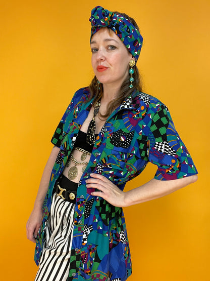 Zweiteiliges Vintage-Turban-Set "Funky Fancyness"