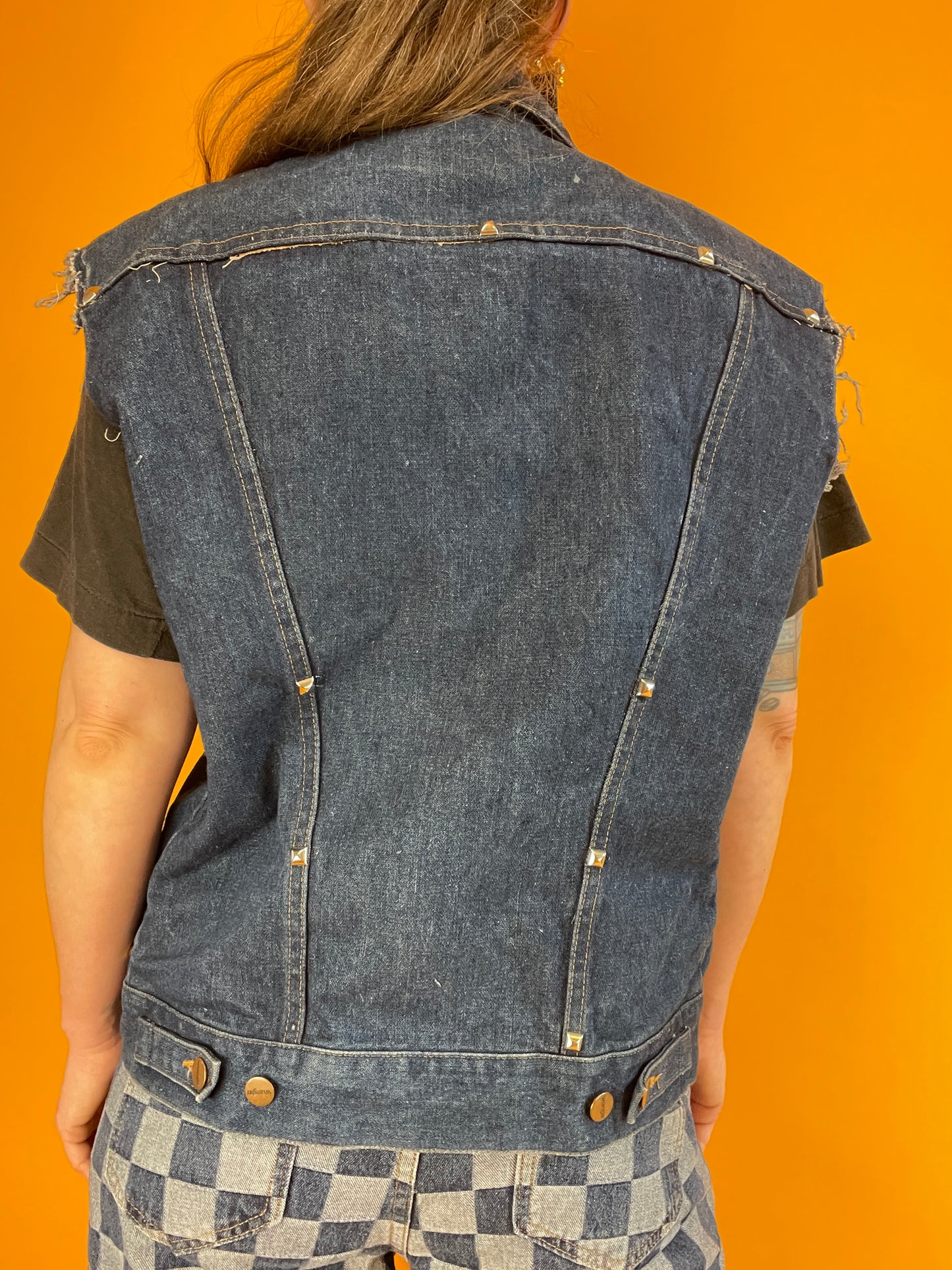 Rockige Denimweste von Wrangler mit Sternen-Nieten